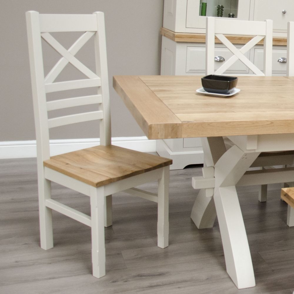 Product photograph of Homestyle Gb Painted Deluxe Cross Back Dining Chair Sold In Pairs from Choice Furniture Superstore.